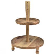 Product Etagere wooden 2-tier mango wood Ø35cm/Ø24cm H51,5cm