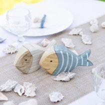 Product Wooden Fish Table Decoration Fish Stand Wood 15×8cm 2 pcs