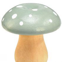 Product Wooden Mushrooms Decorative Mushrooms Wooden Toadstools Green Mint 5cm 8 pcs