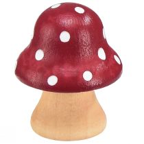 Product Wooden Mushrooms Decorative Mushrooms Wooden Mini Toadstools Red Orange 4cm 12 pcs