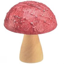 Product Wooden mushrooms decoration mushrooms table decoration autumn red natural 5×6cm 9pcs