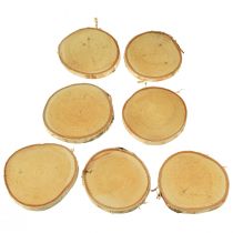Product Wooden discs with bark birch disc natural Ø9-10cm 7 pcs