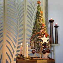 Product Wooden Stars Decoration Stars Red Scatter Decoration Gloss Effect Ø5cm 12 Pcs