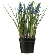 Product Hyacinths artificial in pot blue 24cm