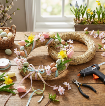 Product Floristry straw wreath for creative door wreaths and seasonal decoration 25/4cm 2pcs