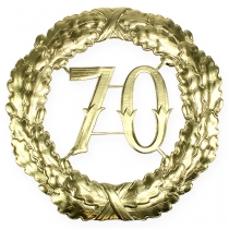 Product Anniversary number 70 in gold Ø40cm