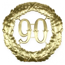 Product Anniversary number 90 in gold Ø40cm