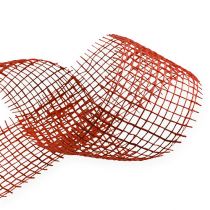 Product Red jute ribbon, 5cm wide, 40m long