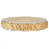 Product Jute Ribbon Rustic Decorative Ribbon Jute Natural Gold 12mm 10m