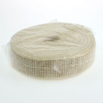 Product Jute ribbon bleached 5cm 40m