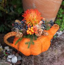 Product Jug for planting pumpkin decoration orange/yellow-green Ø13cm