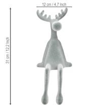 Product Elk Decorative Edge Sitter H31cm Grey 3 pcs
