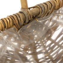 Product Potato basket 43/33/23cm with foil, natural, set of 3.