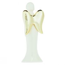 Product Angel figurines ceramic angel white gold 6cmx5cmx15cm 2pcs