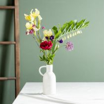 Product Ceramic vase white for dry decoration vase with handle Ø9cm H21cm