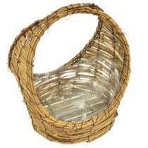 Product Basket for planting with handle vine L18/22cm set of 2