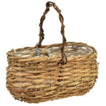 Product Basket for planting with handle vine natural 25x14,5x24,5cm