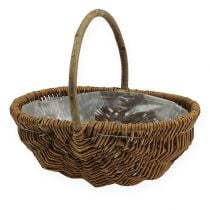 Potato basket 32/27.5/23.5cm with foil nature 3pcs