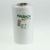 Product White wreath ribbon for funeral floristry, 175mm wide, 25m long, high-quality acetate ribbon