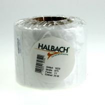 Product White wreath ribbon, high quality, 75mm x 25m - decorative ribbon for floristry and funeral services, ideal for printing.