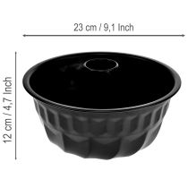 Product Kitchen decoration black cake mold Bundt pan metal Ø23cm