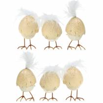 Product Chick in the eggshell white, cream 6cm 6pcs