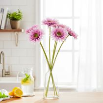 Product Artificial Gerbera Garden Flowers, Purple, 47cm, 6 Pieces