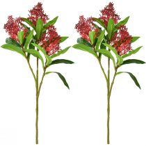 Product Artificial Flowers Red Skimmia japonica Skimmie 45cm 2pcs