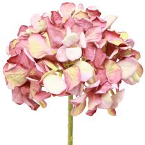 Product Artificial Hydrangea Large Pink Mauve Ø15cm L58cm 2pcs