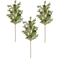 Product Artificial pine branches with cones 48cm – Christmas decoration, pine branches 3pcs, green