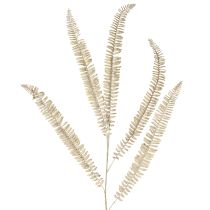 Product Artificial fern branched white cream artificial plants L120cm