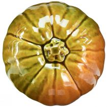 Product Decorative ceramic pumpkin in bright green tones – 17.5 cm – Perfect for autumn table decoration