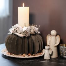 Product Pumpkin honeycomb paper table decoration, foldable, round, 34cm, 2 pieces