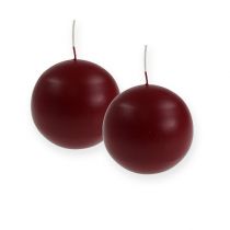 Ball candles 60mm old red 16pcs