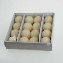 Product Cream-colored ball candles, 60mm, set of 16, Christmas candles, festive atmosphere, RAL quality mark