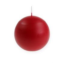 Product Red Ball Candles 80mm 6 Pack - Atmospheric table decoration, Christmas decoration and festive lighting