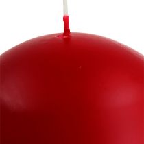Product Red Ball Candles 80mm 6 Pack - Atmospheric table decoration, Christmas decoration and festive lighting