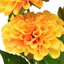 Product Artificial flowers decoration dahlias artificial yellow orange 50cm