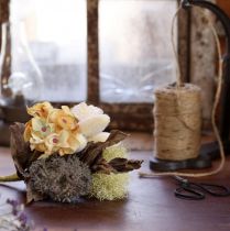 Product Artificial flower bouquet, rose, hydrangea, dry look, vintage decoration, 38cm