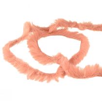 Product Faux fur cord pink cord decorative cord made of artificial fur 50g 30m
