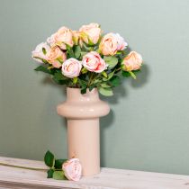 Product Artificial rose bouquet with realistic look, long-lasting, for wedding decoration, 44cm, 6 pieces