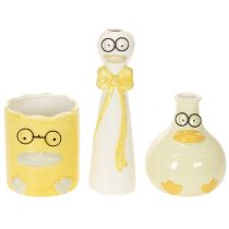 Product Ceramic Duck Figurines with Glasses – Set of 3 for Spring and Summer Décor, 25cm