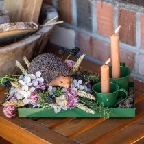 Product Metal decorative tray rectangular metal tray green 30×15cm