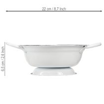 Product Metal decorative bowl, white and black, Ø16.5cm, H6.5cm, 4 pieces