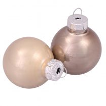 Product Mini Christmas balls glass tree balls cashmere Ø3cm 22 pcs