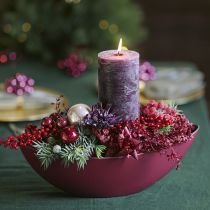 Product Modern half-moon bowl dark red made of plastic 39 cm – Versatile for decoration – 2 pieces