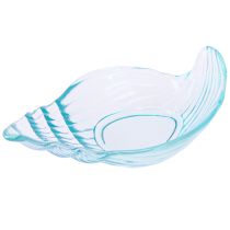Product Shell plate decorative snail glass bowl blue 19.5/21cm 2pcs