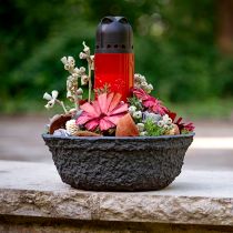 Product Oasis Black Biolit Plant Bowl Flower Bowl Black Ø26cm