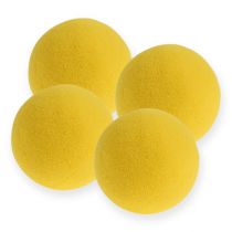 Floral foam balls yellow 9cm 4pcs