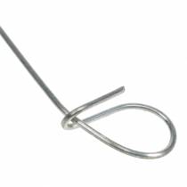 Eyelet binding wire silver zinc plated 1mm x 120mm 100p